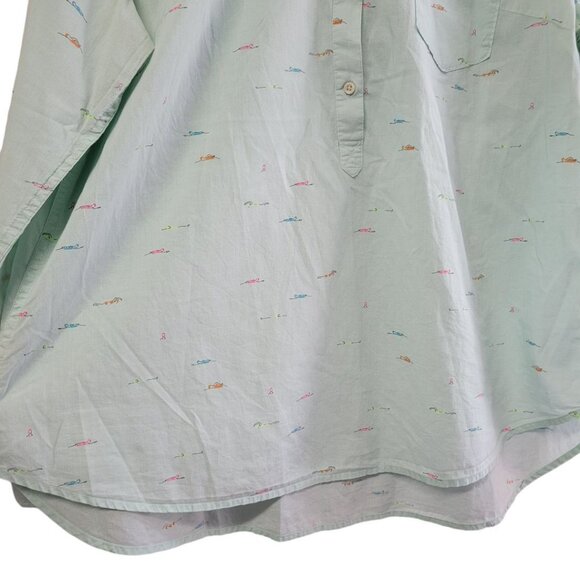 Merona Button Down Half Pullover Shirt Collar Swimmers Pool Womens Plus Size XXL - Picture 5 of 9